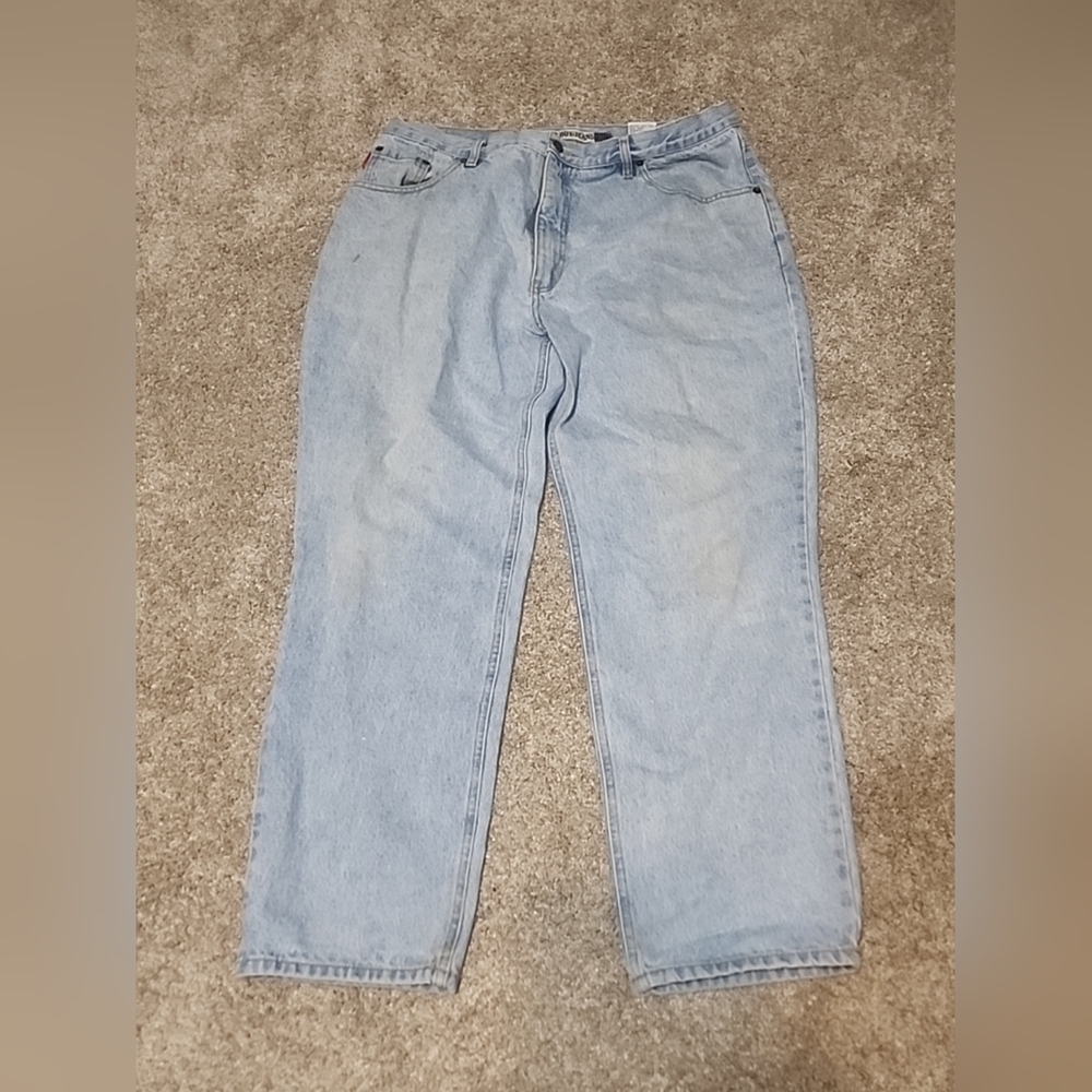 Vintage Bugle Boy Jeans Mens 38x30 750 Jeans Blue Easy Fit Tapered Leg 90s